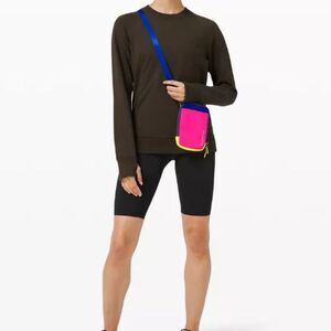 Lululemon Easy Access Crossbody Bag Neon Pink Yellow Blue Small Purse